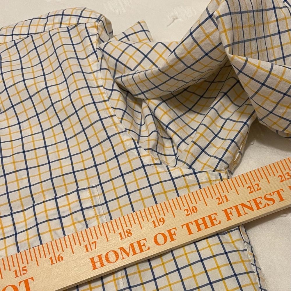 J. Crew Shirt Men’s Size L, Blue Yellow - Picture 6 of 13